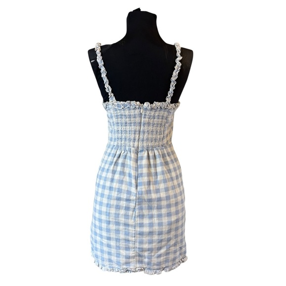 Urban Outfitters Blue and White Gingham Mini Dress - Picture 8 of 16